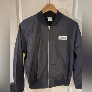 PINK Victoria's Secret Black Bomber Jacket